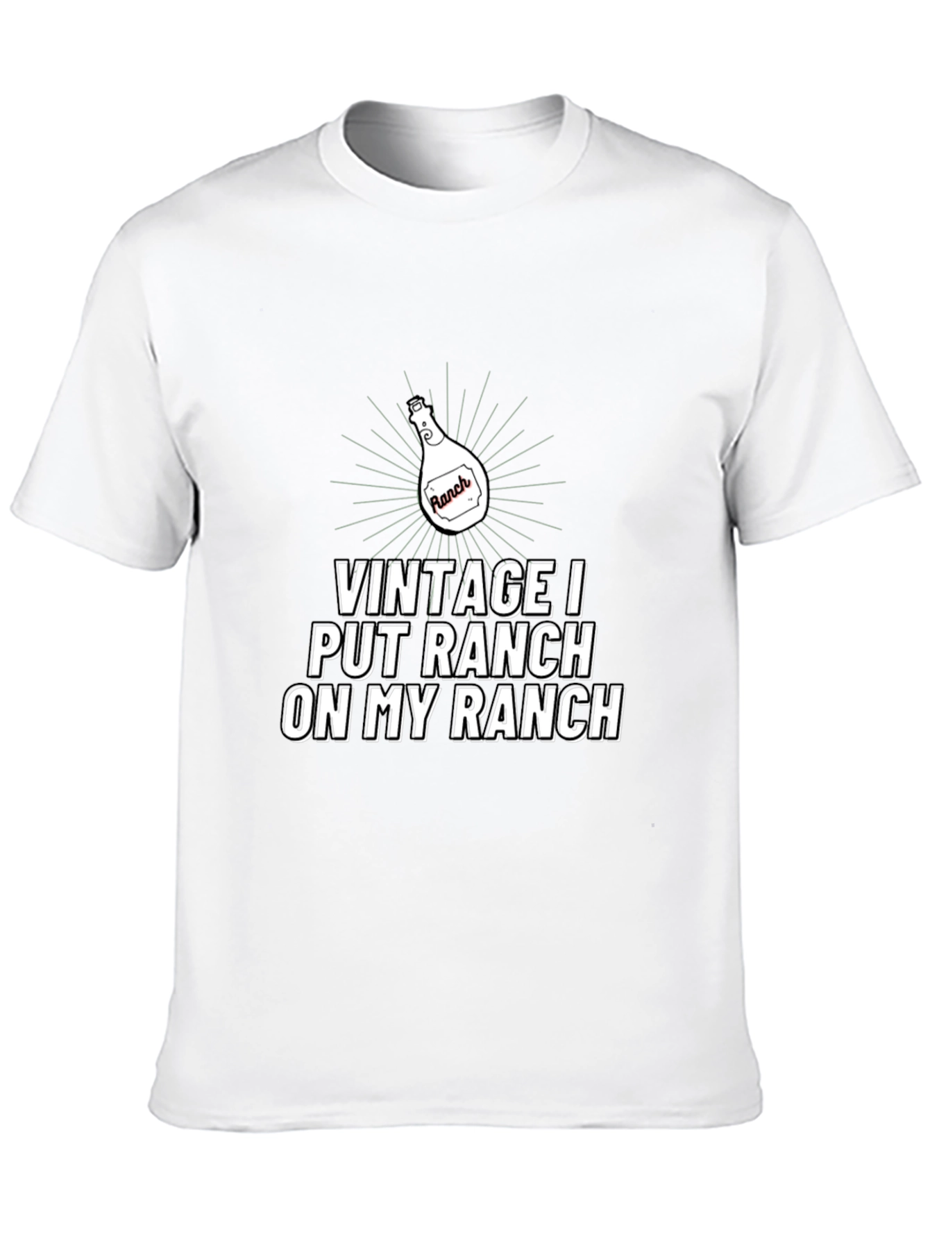 Vintage Ranch Dressing Graphic Tee - Black