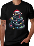 Festive Snake Christmas T-Shirt