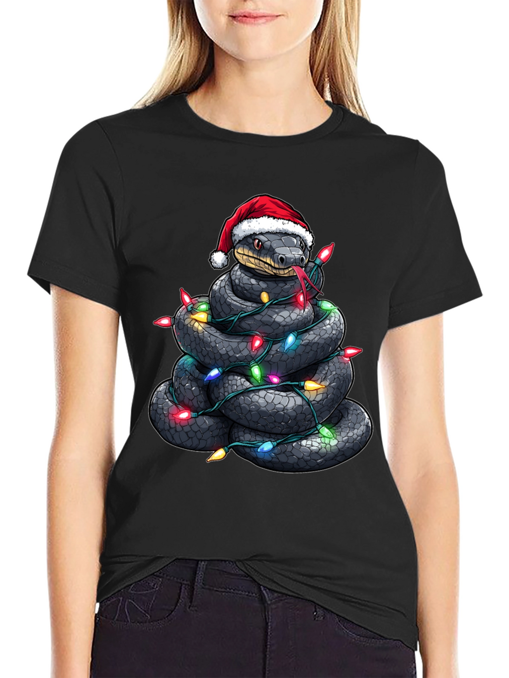 Festive Snake Christmas T-Shirt