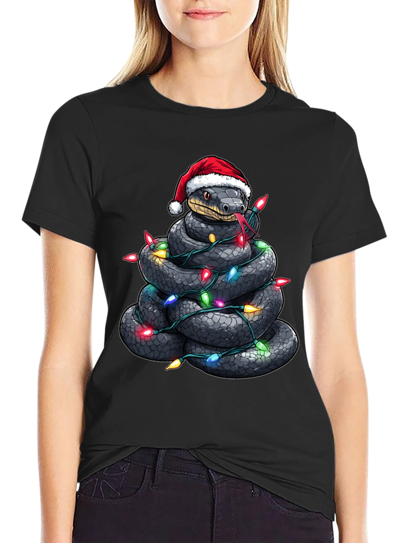 Festive Snake Christmas T-Shirt