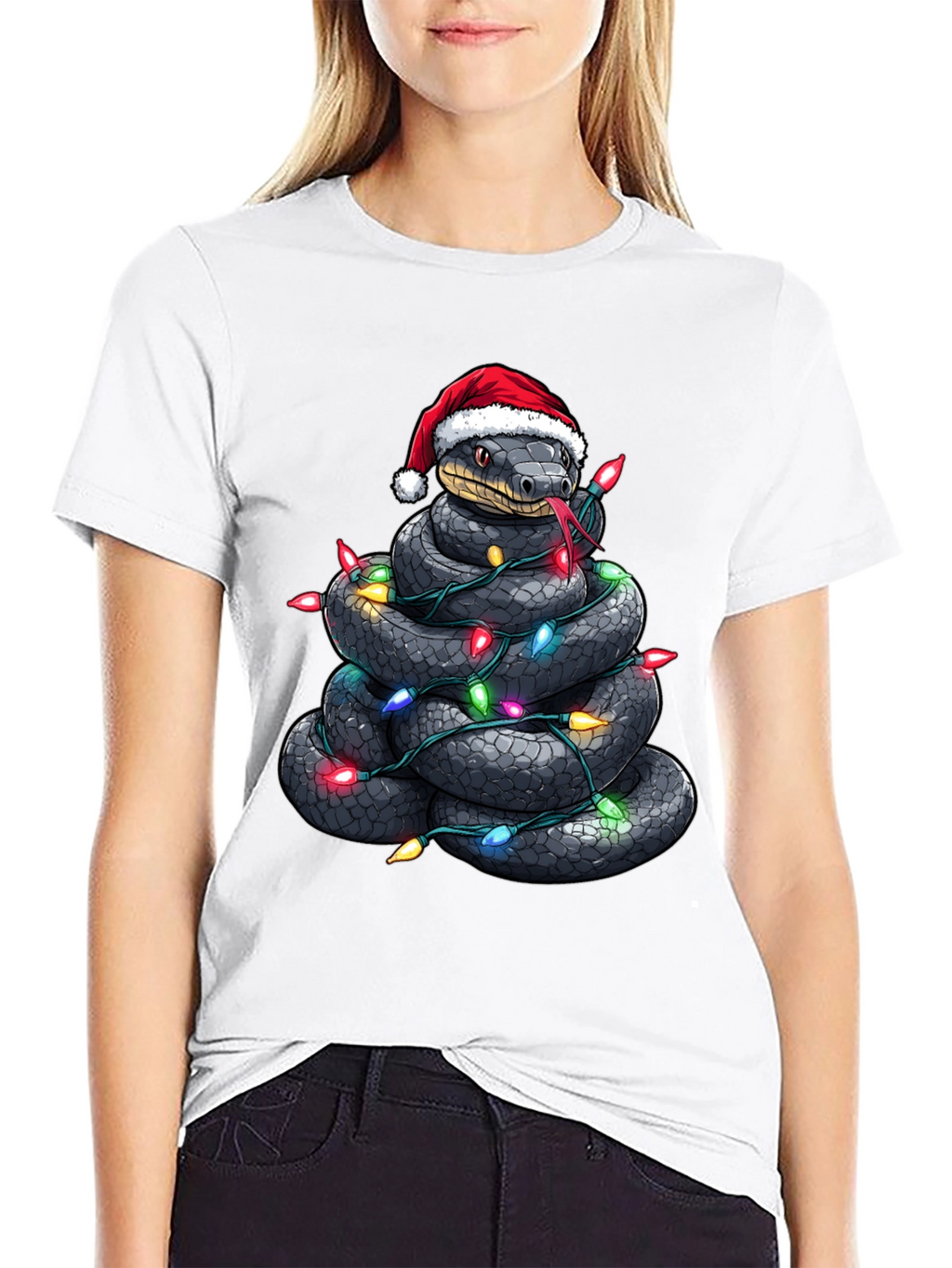 Festive Snake Christmas T-Shirt