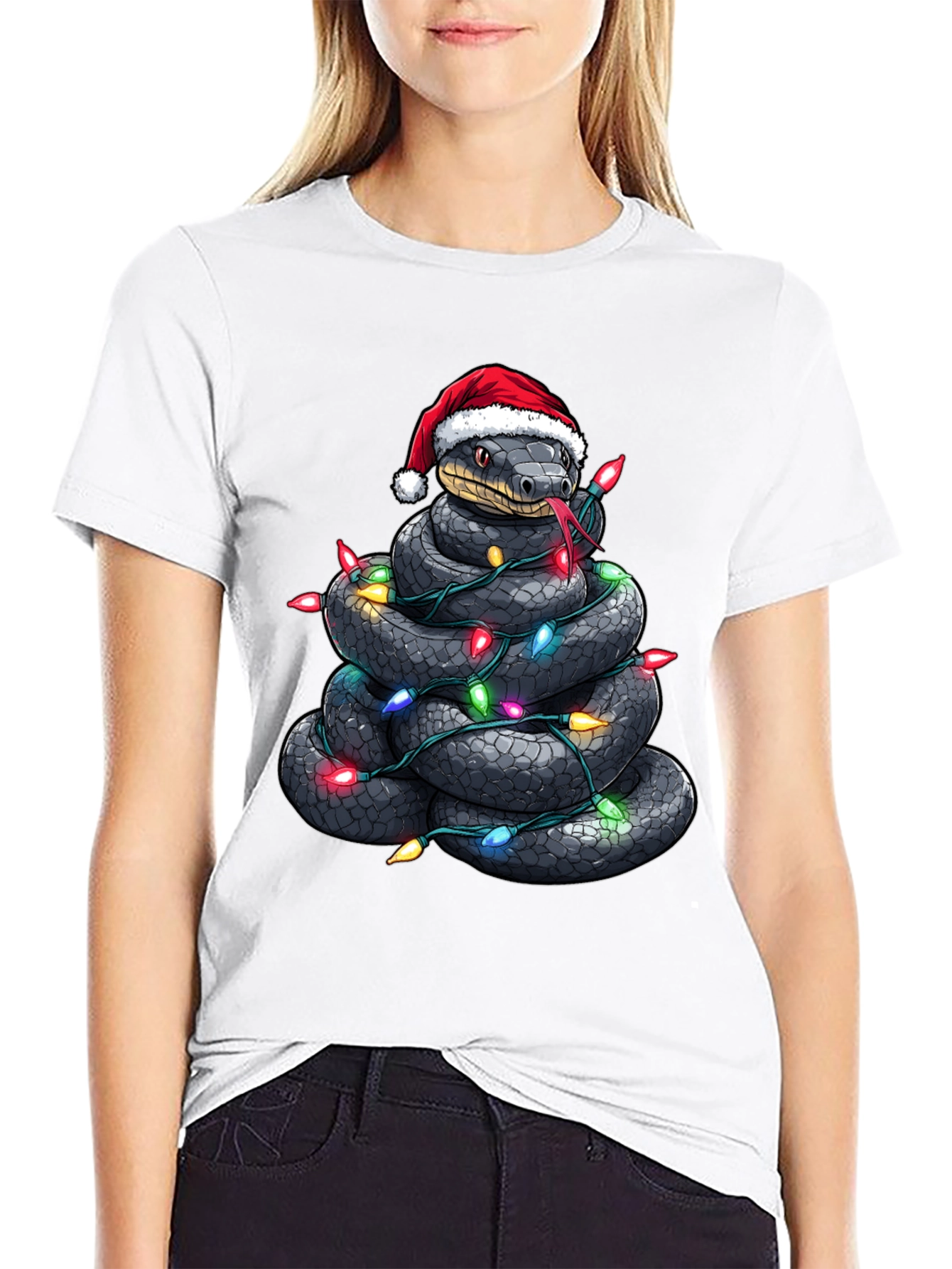 Festive Snake Christmas T-Shirt