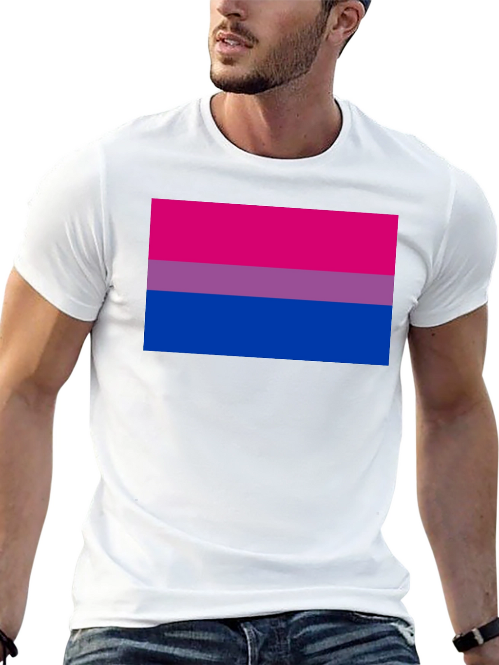 Bisexual Pride Flag Graphic T-Shirt