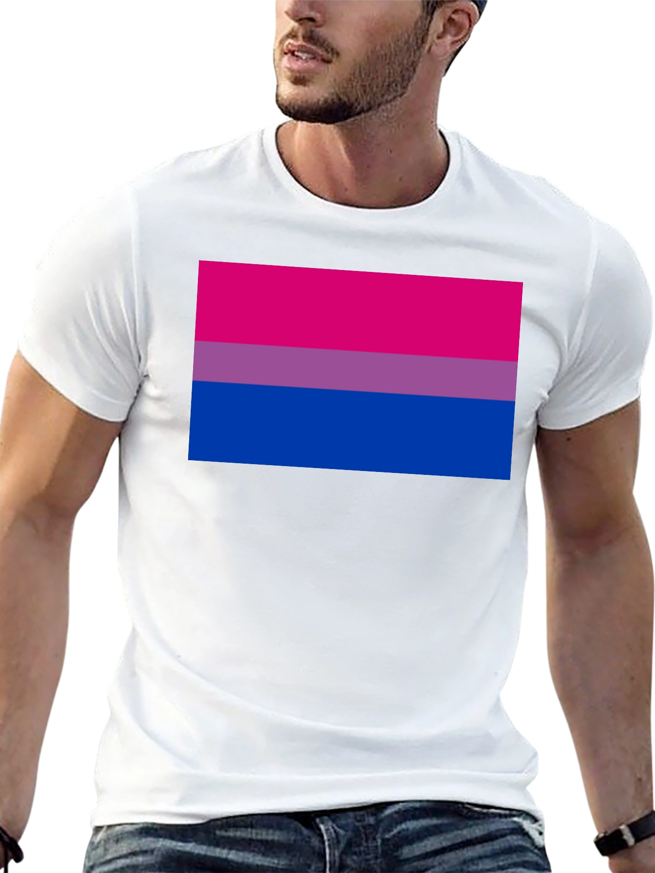 Bisexual Pride Flag Graphic T-Shirt