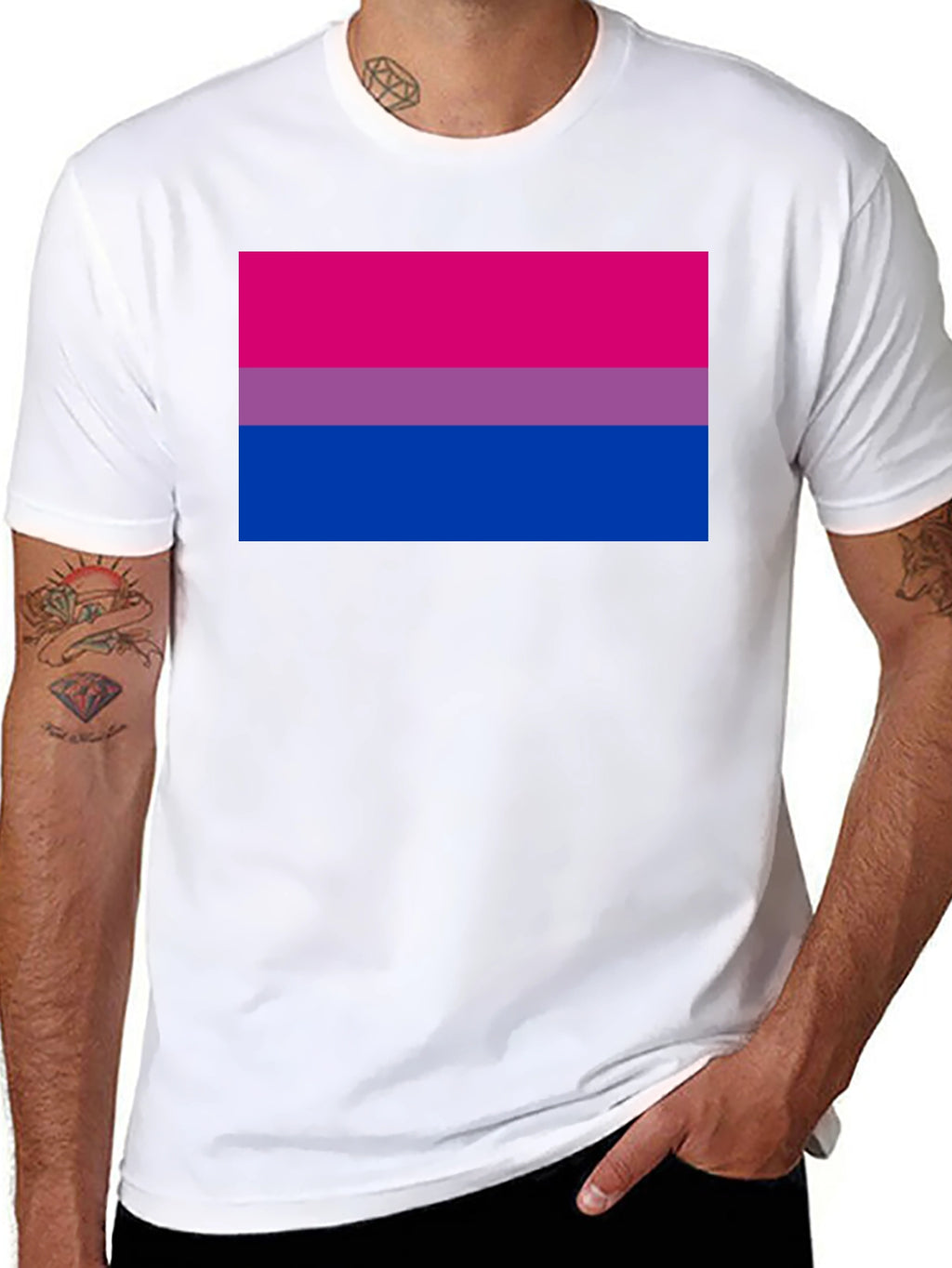 Bisexual Pride Flag Graphic T-Shirt