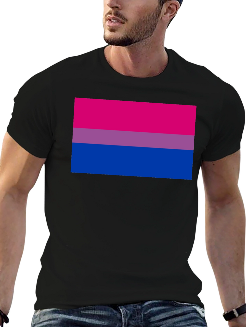 Bisexual Pride Flag Graphic T-Shirt