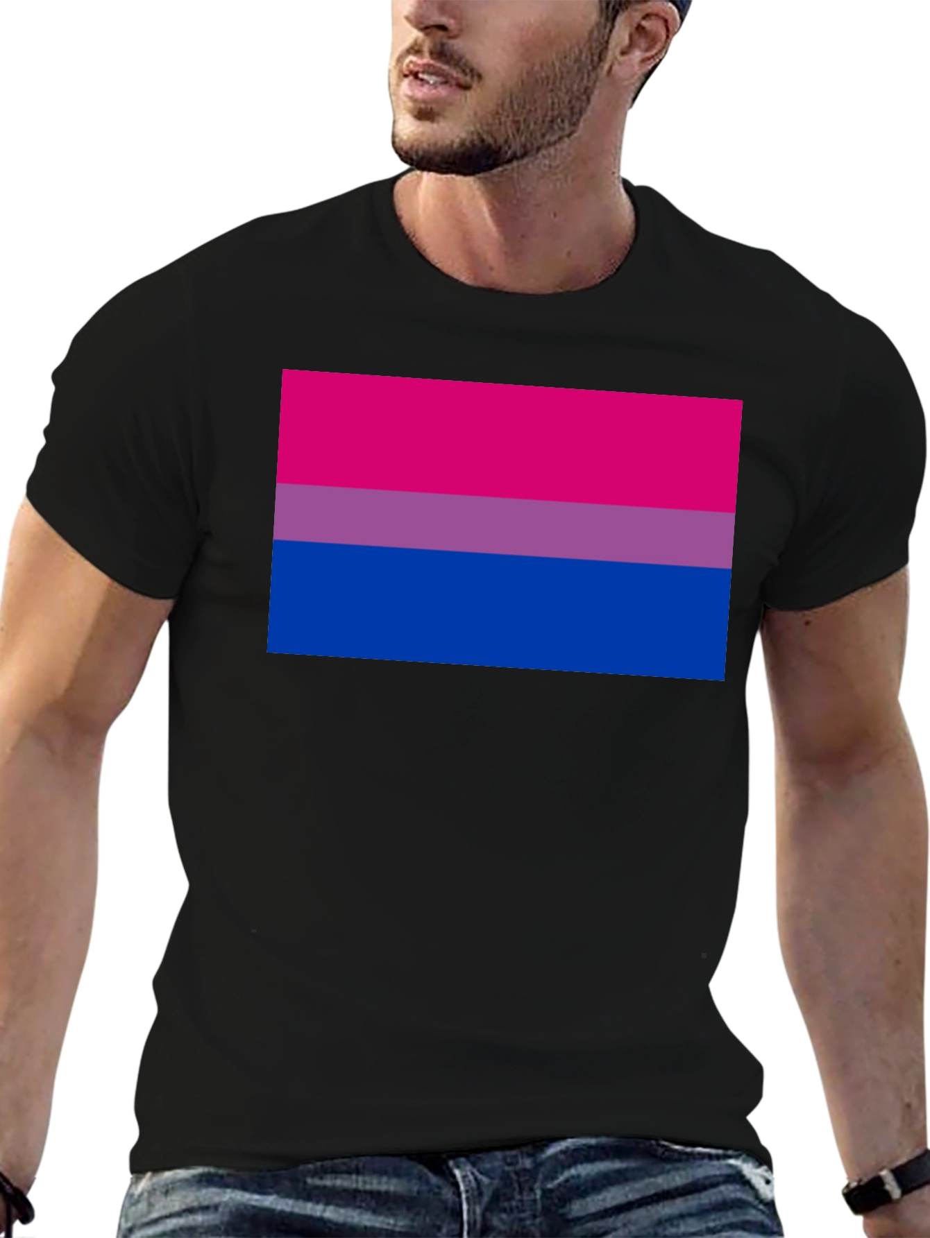 Bisexual Pride Flag Graphic T-Shirt