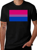 Bisexual Pride Flag Graphic T-Shirt