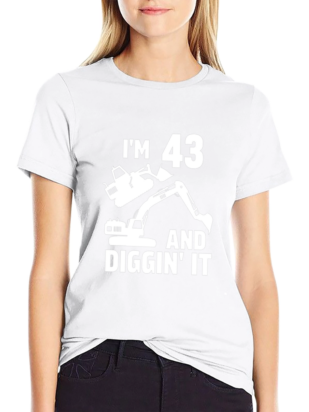 Im 43 and Diggin It Black T-Shirt