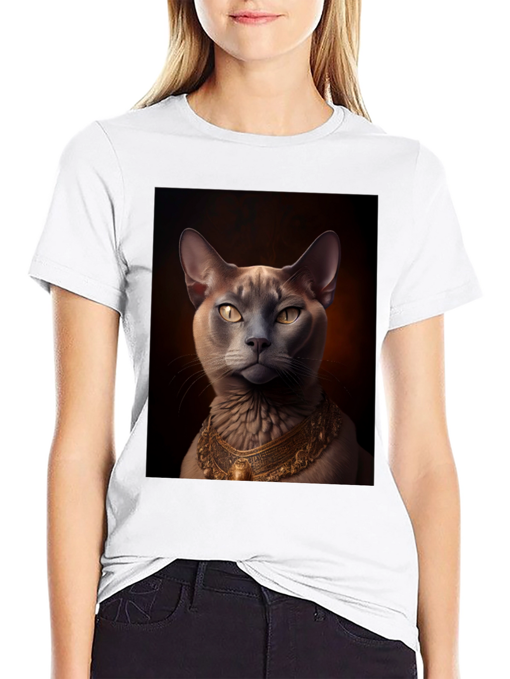 Royal Cat Graphic Tee - Black T-Shirt