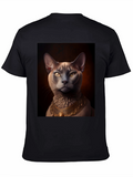 Royal Cat Graphic Tee - Black T-Shirt