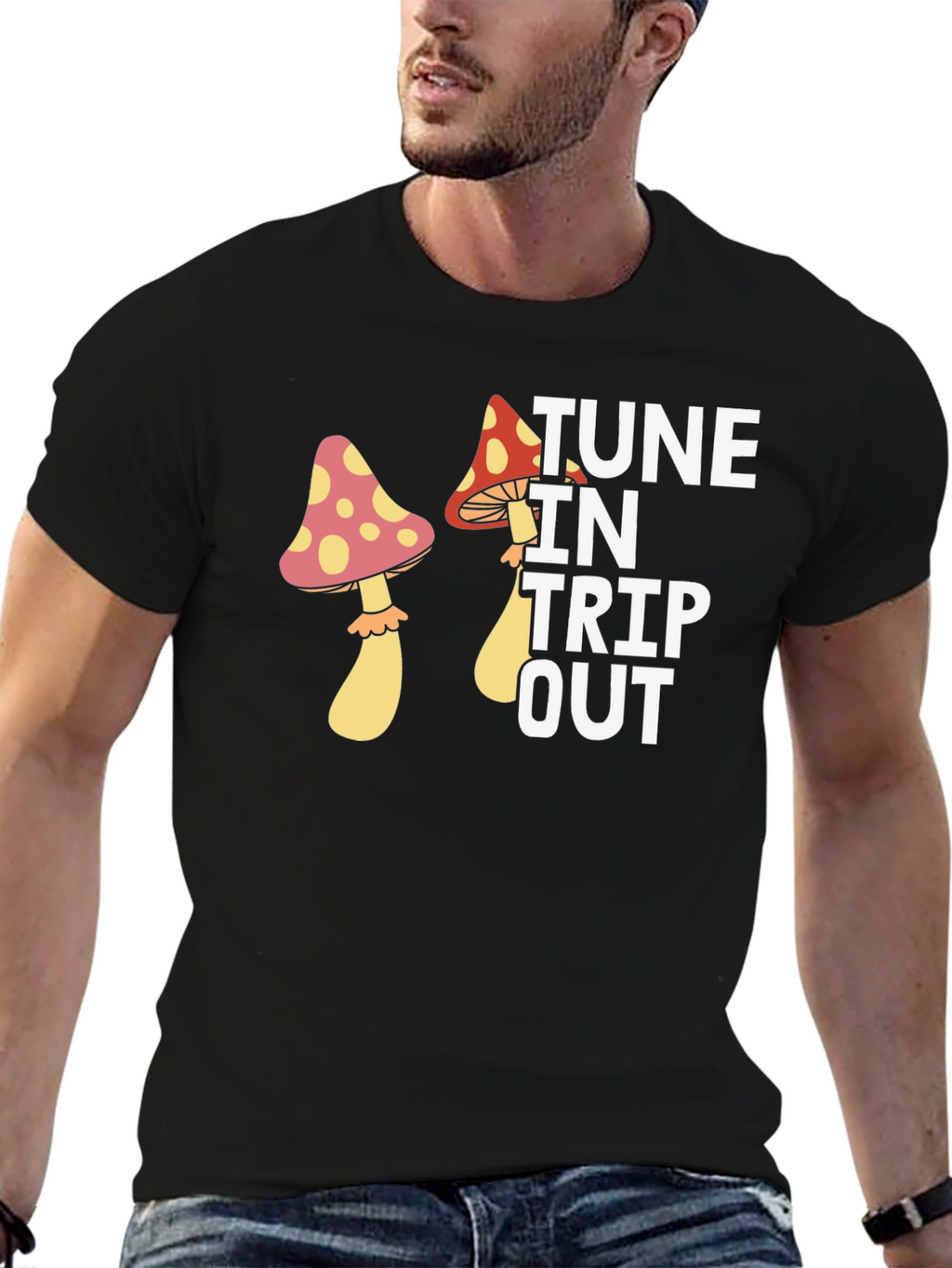 Tune In Trip Out Mushroom Graphic Tee