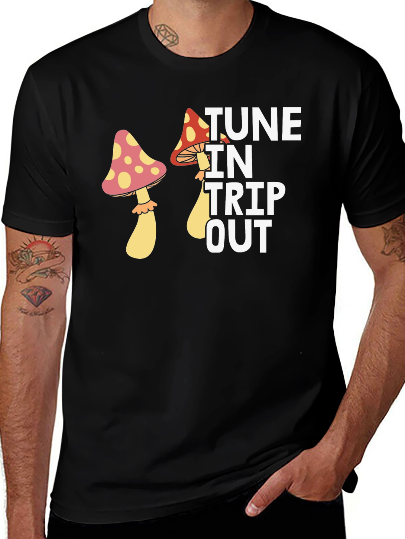Tune In Trip Out Mushroom Graphic Tee