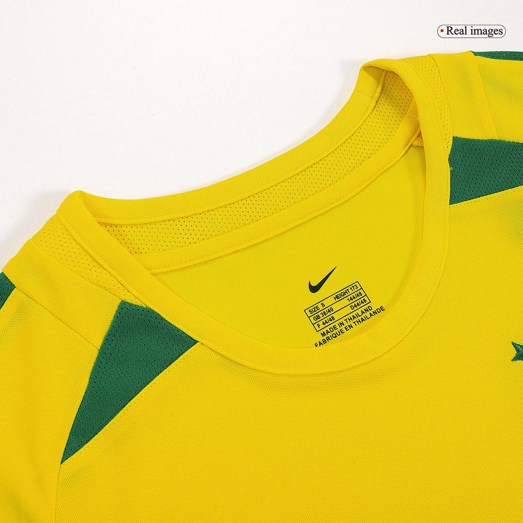 Brazil RONALDINHO #11 Home Soccer Jersey Retro 2002/03 Back
