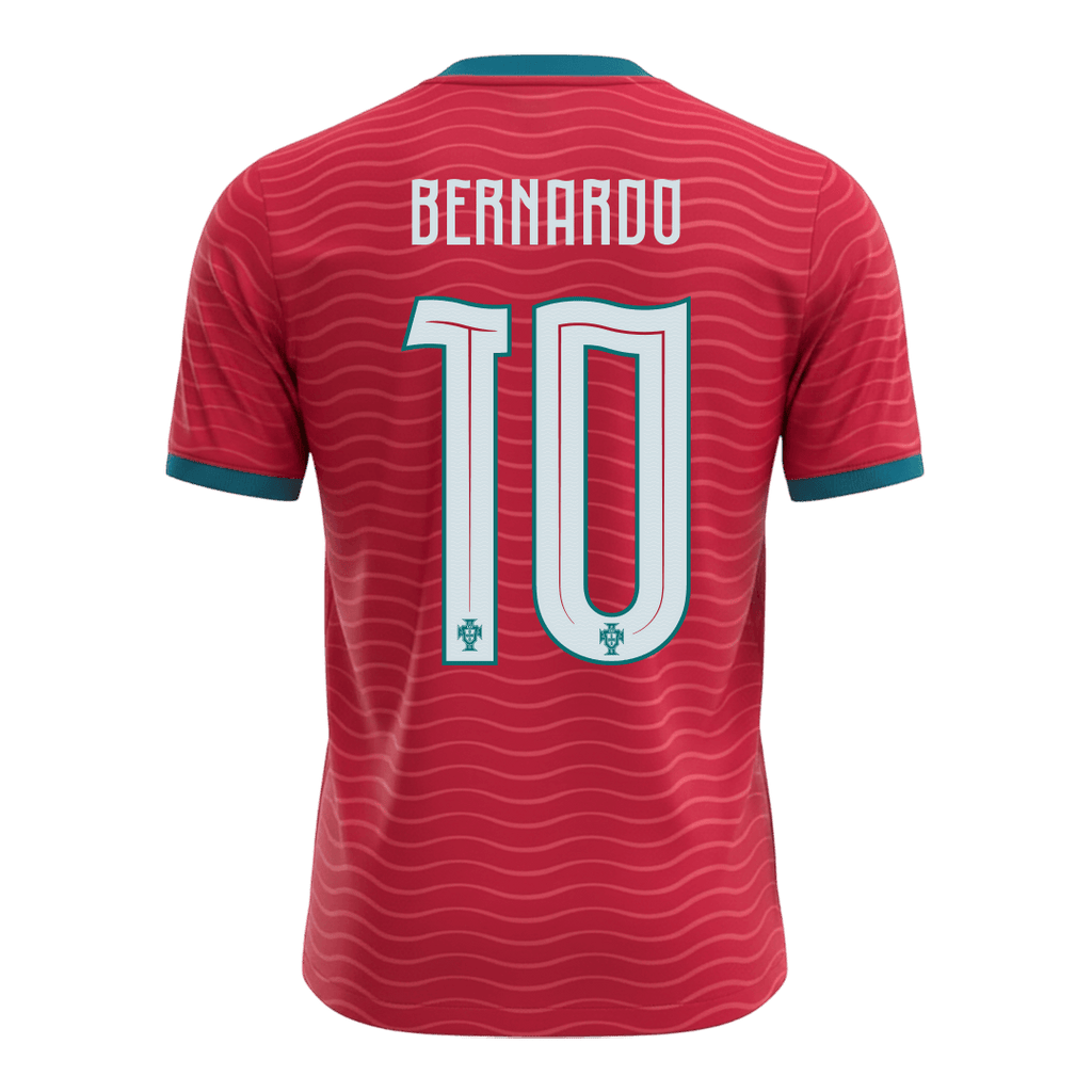 BERNARDO#10 Portugal Home Soccer Jersey World Cup 2026 Red Image 3