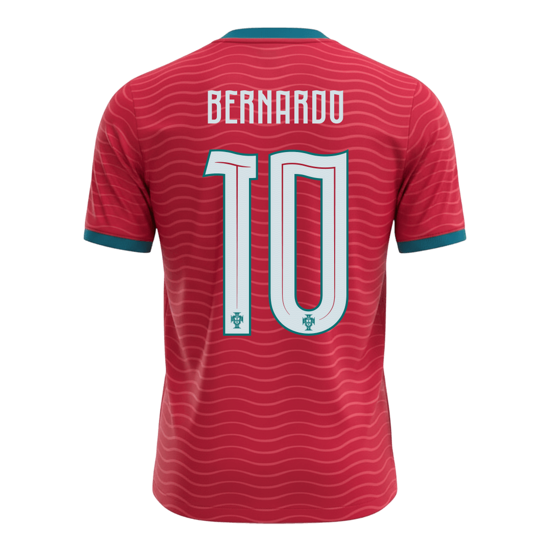BERNARDO#10 Portugal Home Soccer Jersey World Cup 2026 Red Image 3