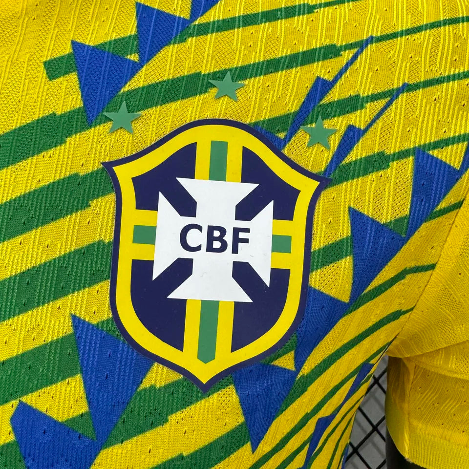 2026/27 Brazil Yellow Special Edition Player Version Soccer Jersey Detail 2