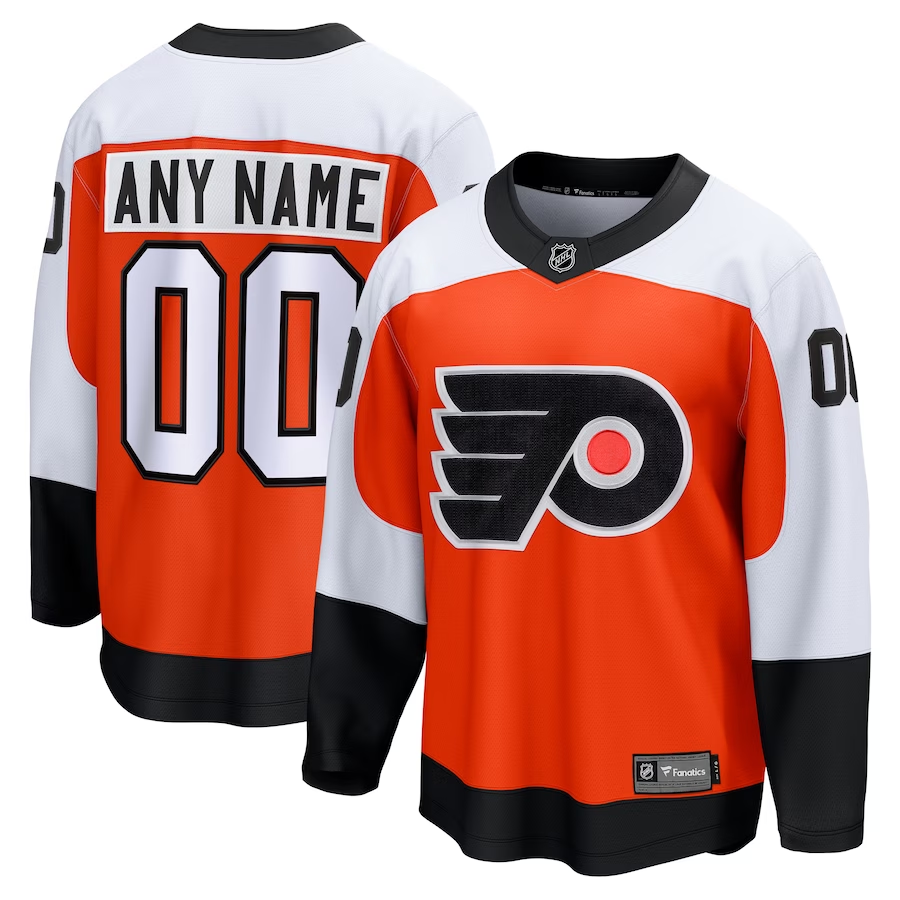 Men's Philadelphia Flyers Orange Custom Player Game Jerseys