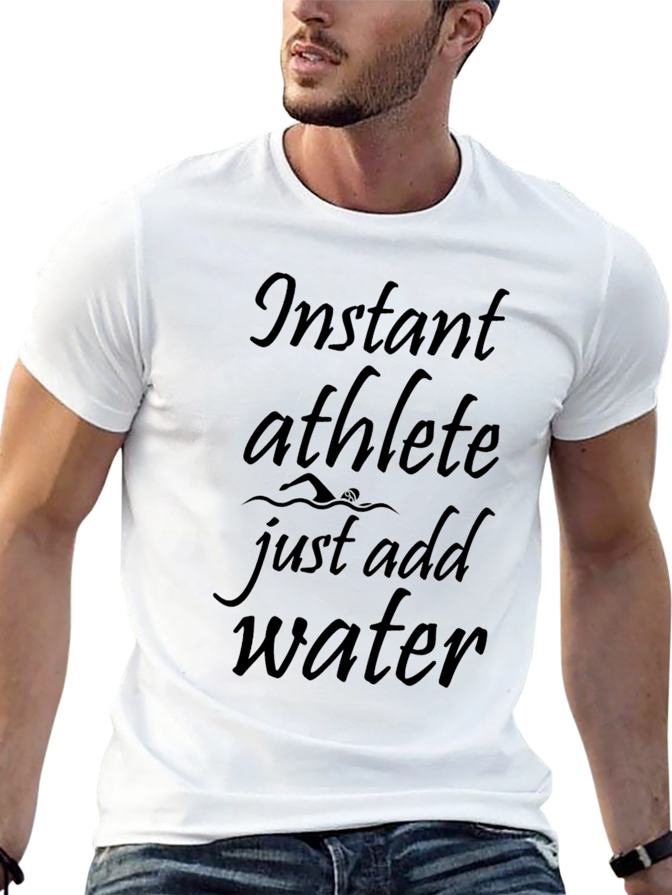 Instant Athlete Just Add Water Black T-Shirt