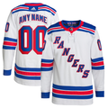 Men's New York Rangers White Custom Player Game Jerseys