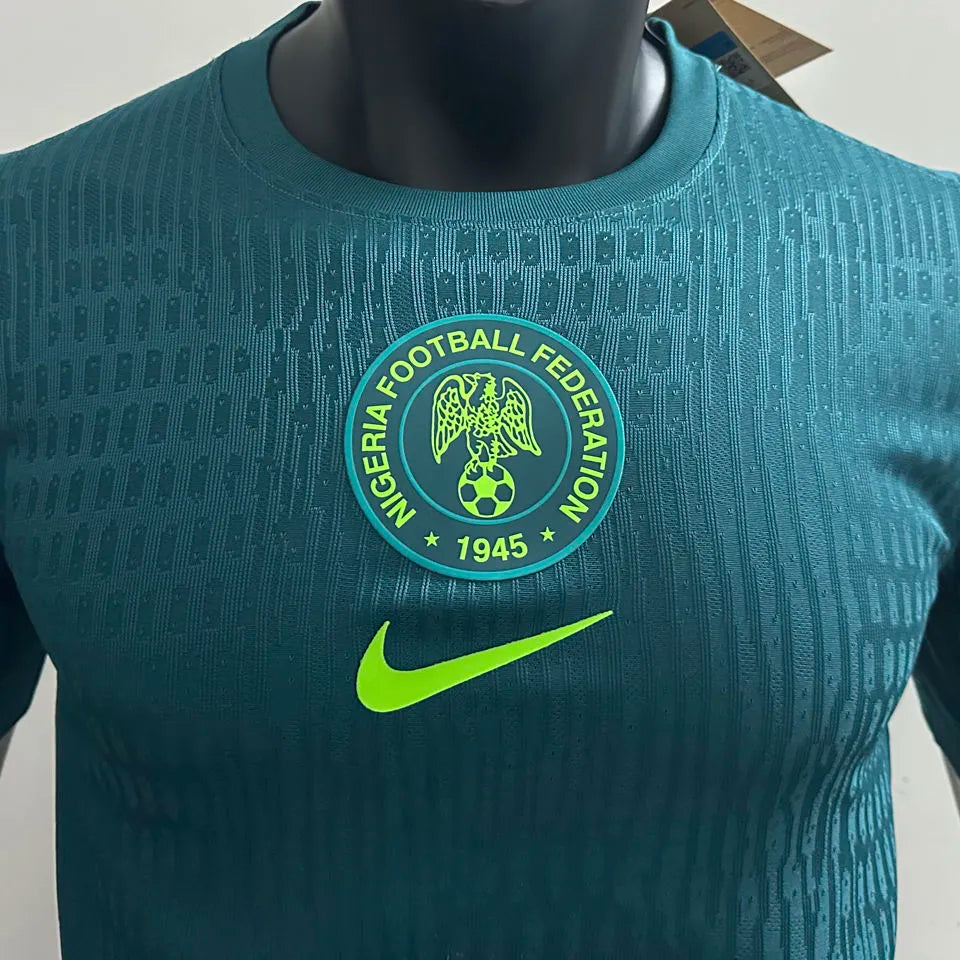2025/26 Nigeria Away Green Player Version Soccer Jersey Detail 2