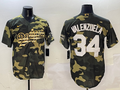 Men's Los Angeles Dodgers Fernando Valenzuela #34 Camouflage Game Jerseys