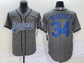 Men's Los Angeles Dodgers Fernando Valenzuela #34 Gray Game Jerseys Joint Edition