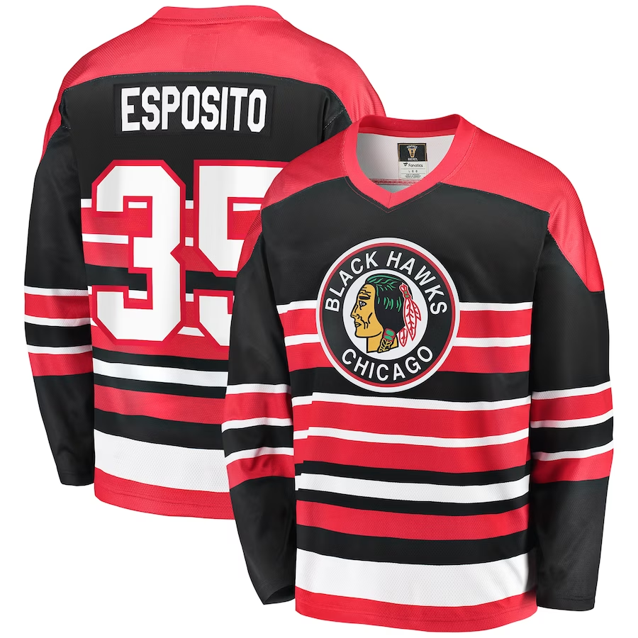 Men's Chicago Blackhawks Tony Esposito #35 Red Premier Breakaway Retired Player Jerseys