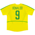 Ronaldo #9 Retro Brazil Home Jersey World Cup 2002 Front