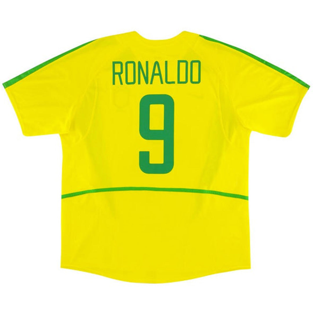 Ronaldo #9 Retro Brazil Home Jersey World Cup 2002 Front