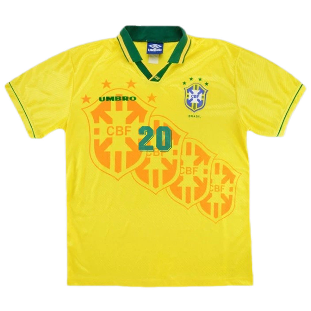 Ronaldo #20 Retro Brazil Home Jersey World Cup 1994 Back
