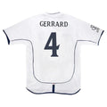 Gerrard #4 Retro England Home Jersey World Cup 2002 Front