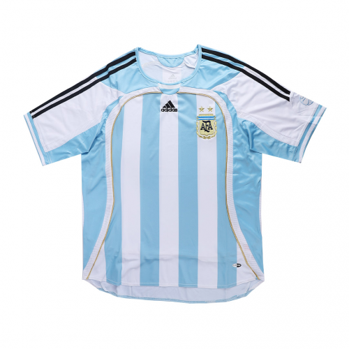 RIQUELME #10 Retro Argentina Home Jersey World Cup 2006 Image 3