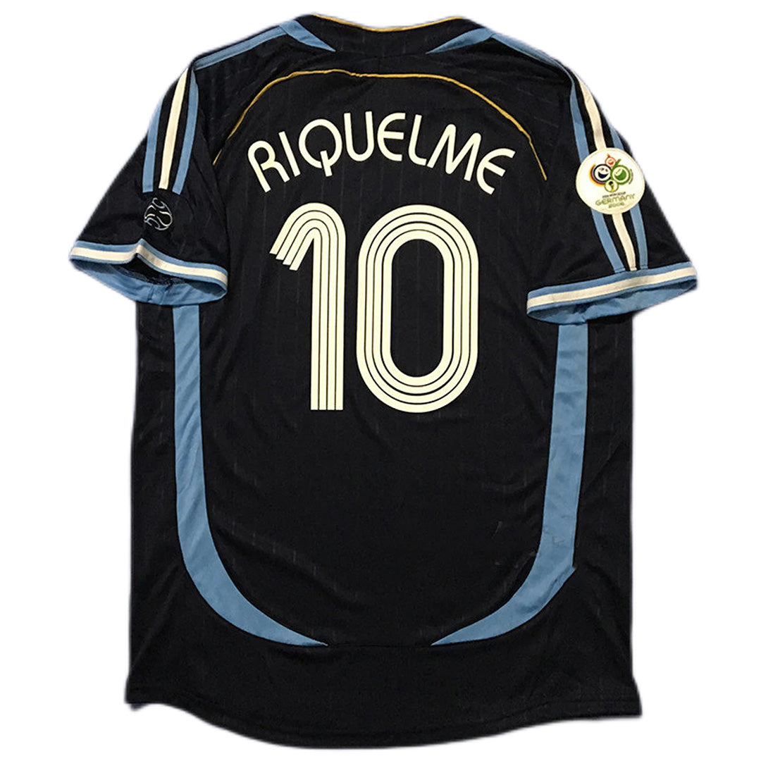 RIQUELME #10 Retro Argentina Away Jersey World Cup 2006 Back