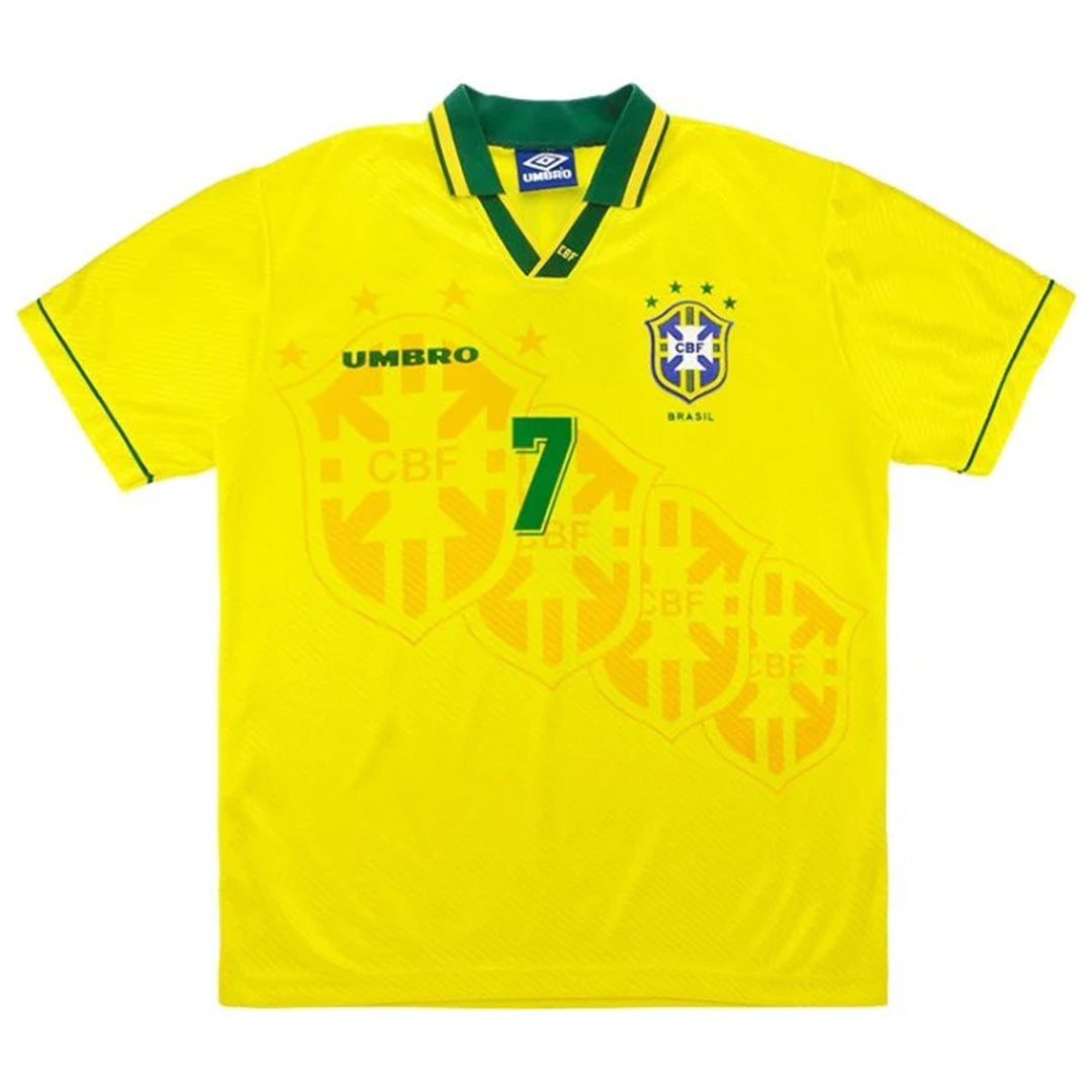 BEBETO #7 Retro Brazil Home Jersey World Cup 1994 Back