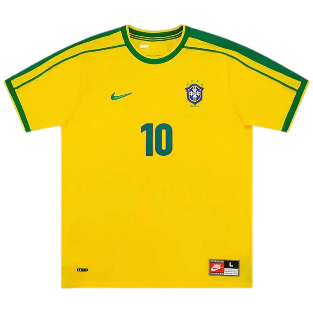 RIVALDO #10 Retro Brazil Home Jersey World Cup 1998 Back