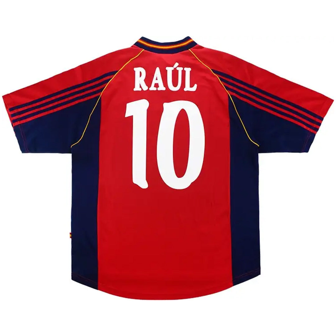 RAÚL #10 Retro Spain Home Jersey World Cup 1998 Front