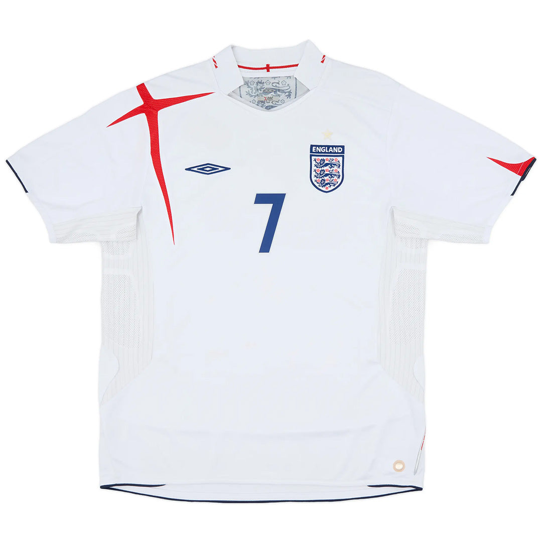 BECKHAM #7 Retro England Home Jersey World Cup 2006 Back