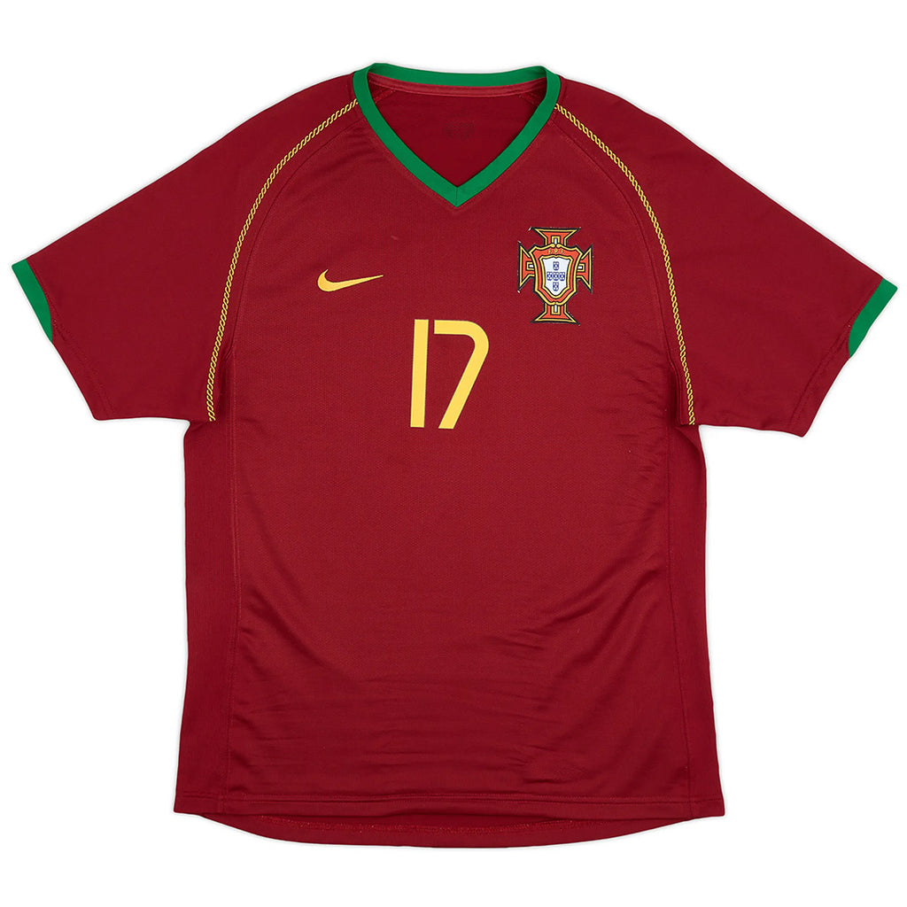 C.RONALDO #17 Retro Portugal Home Jersey World Cup 2006 Back