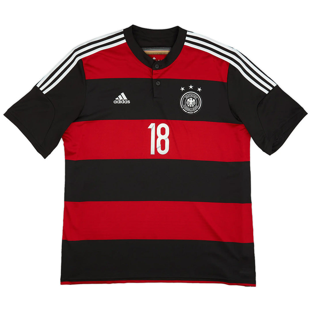 Kroos #18 Retro Germany Away Jersey World Cup 2014 Back