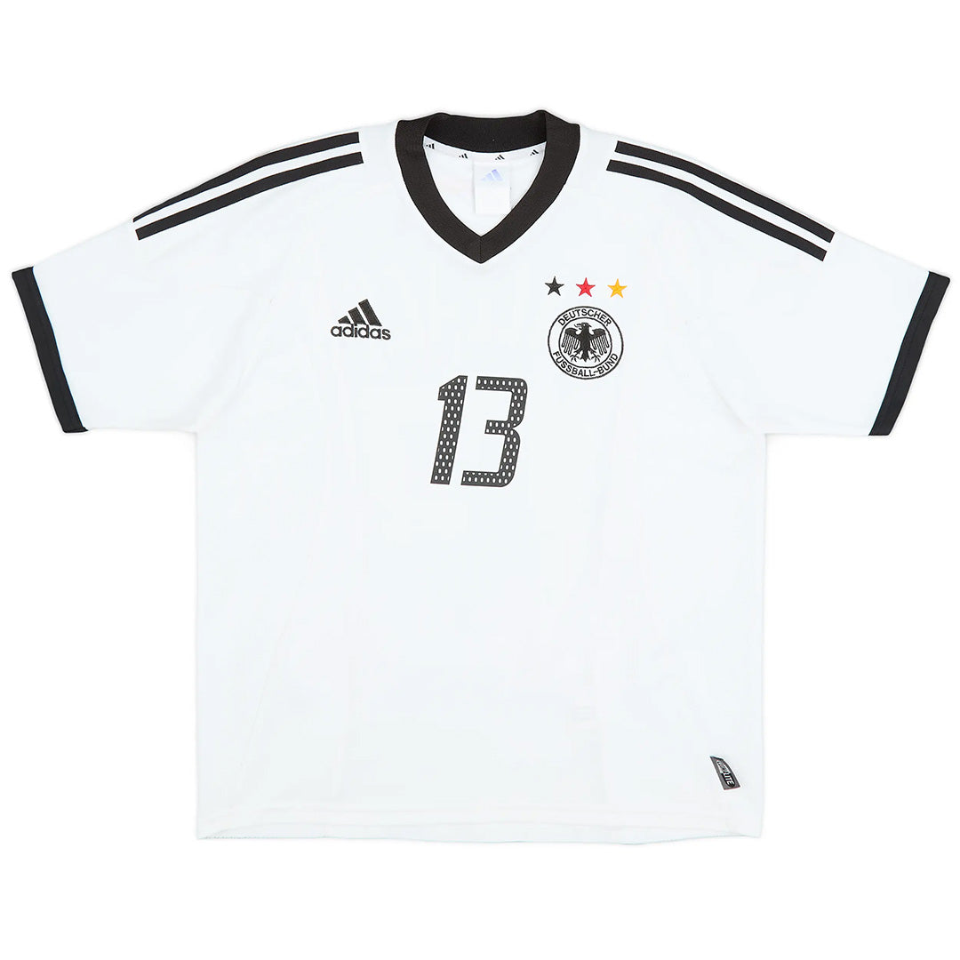 BALLACK #13 Retro Germany Home Jersey World Cup 2002 Back