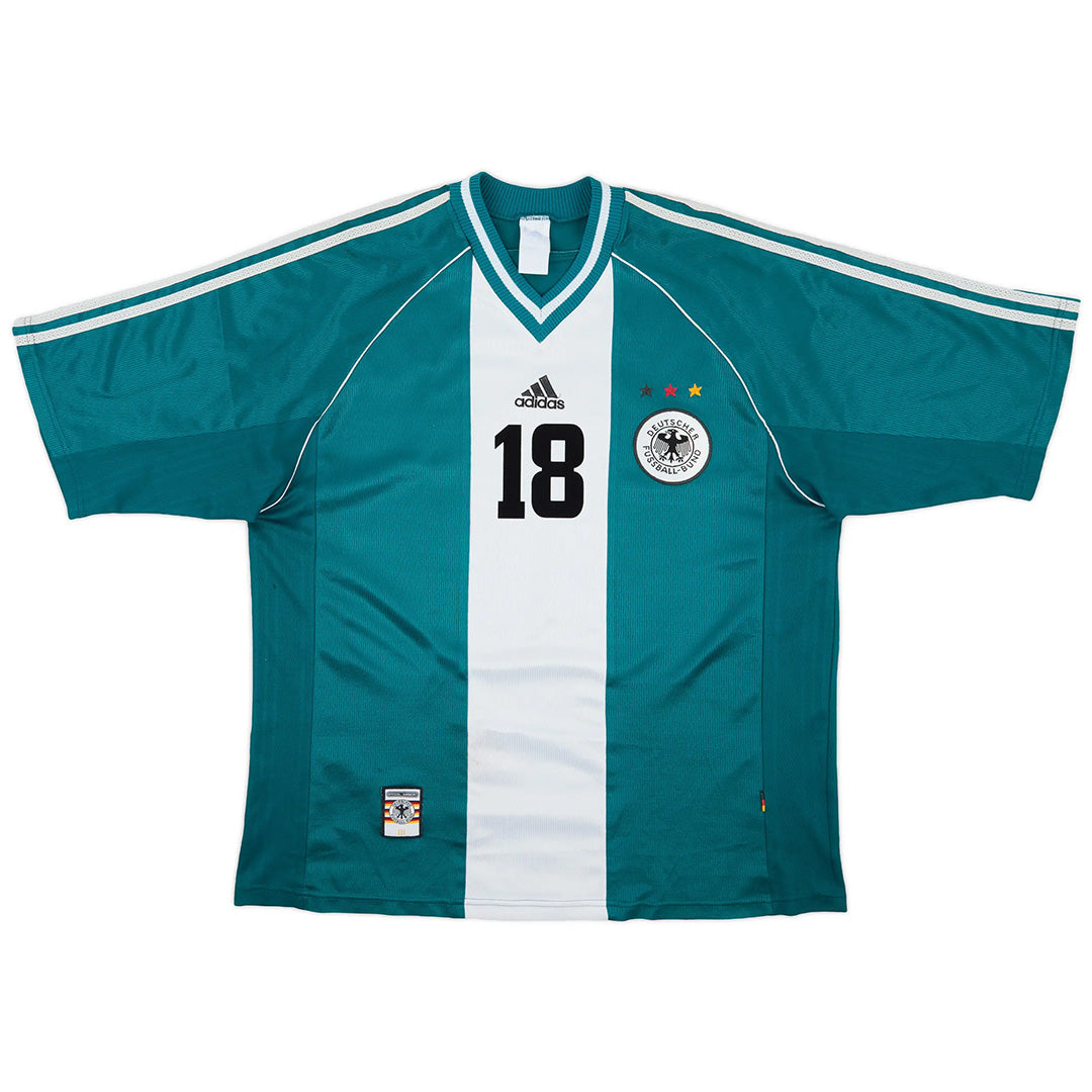 KLINSMANN #18 Retro Germany Away Jersey World Cup 1998 Back