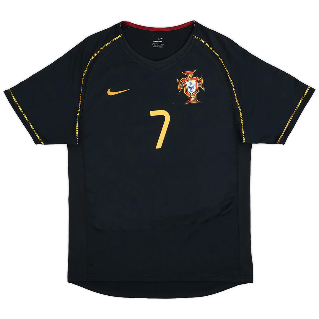 FIGO #7 Retro Portugal Away Jersey World Cup 2006 Back