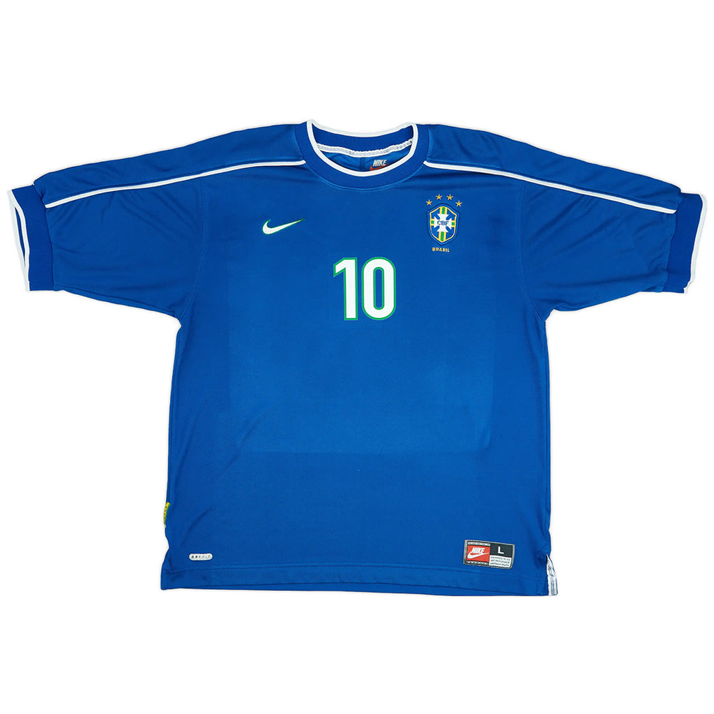 RIVALDO #10 Retro Brazil Away Jersey World Cup 1998 Back