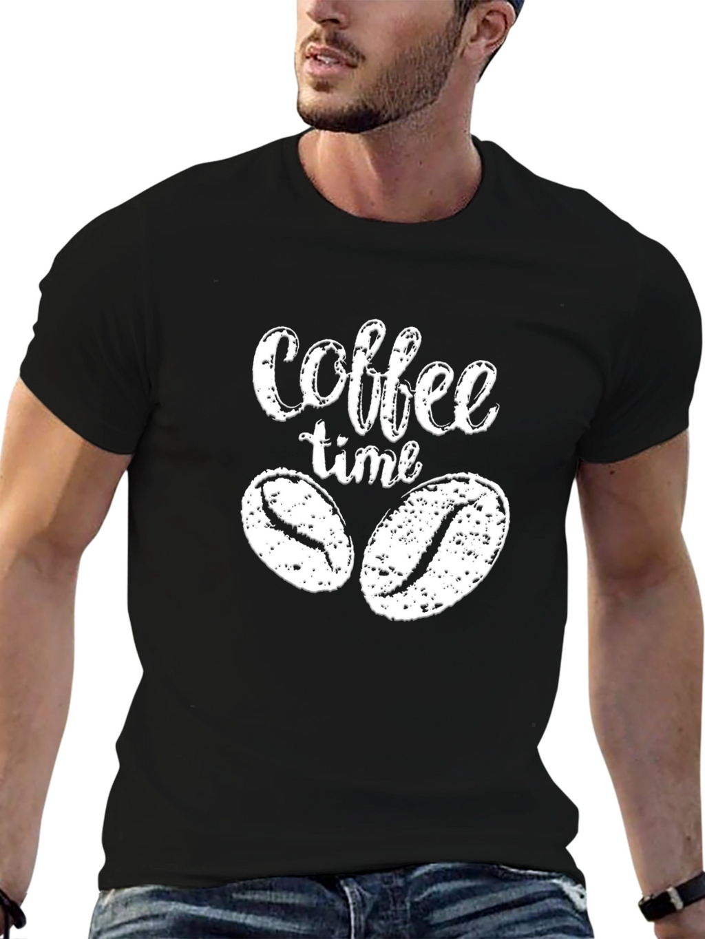 Coffee Time Black Graphic T-Shirt