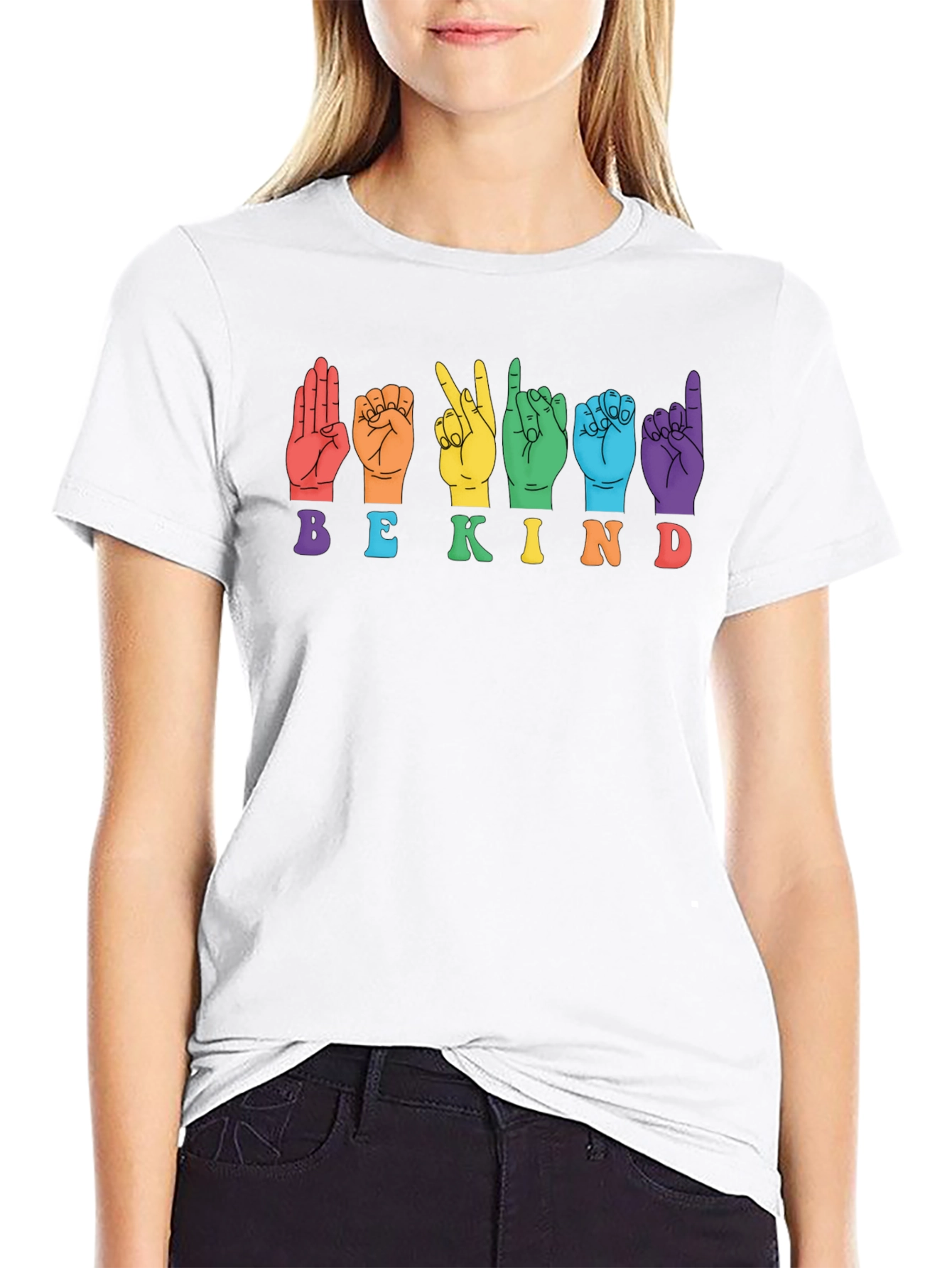Be Kind Sign Language Graphic T-Shirt