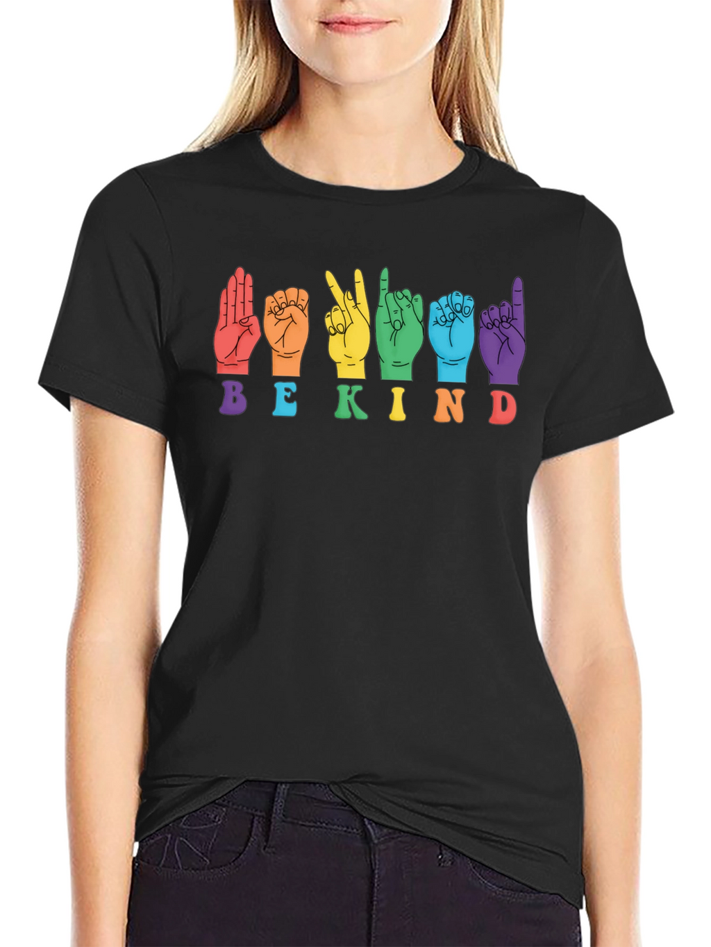 Be Kind Sign Language Graphic T-Shirt