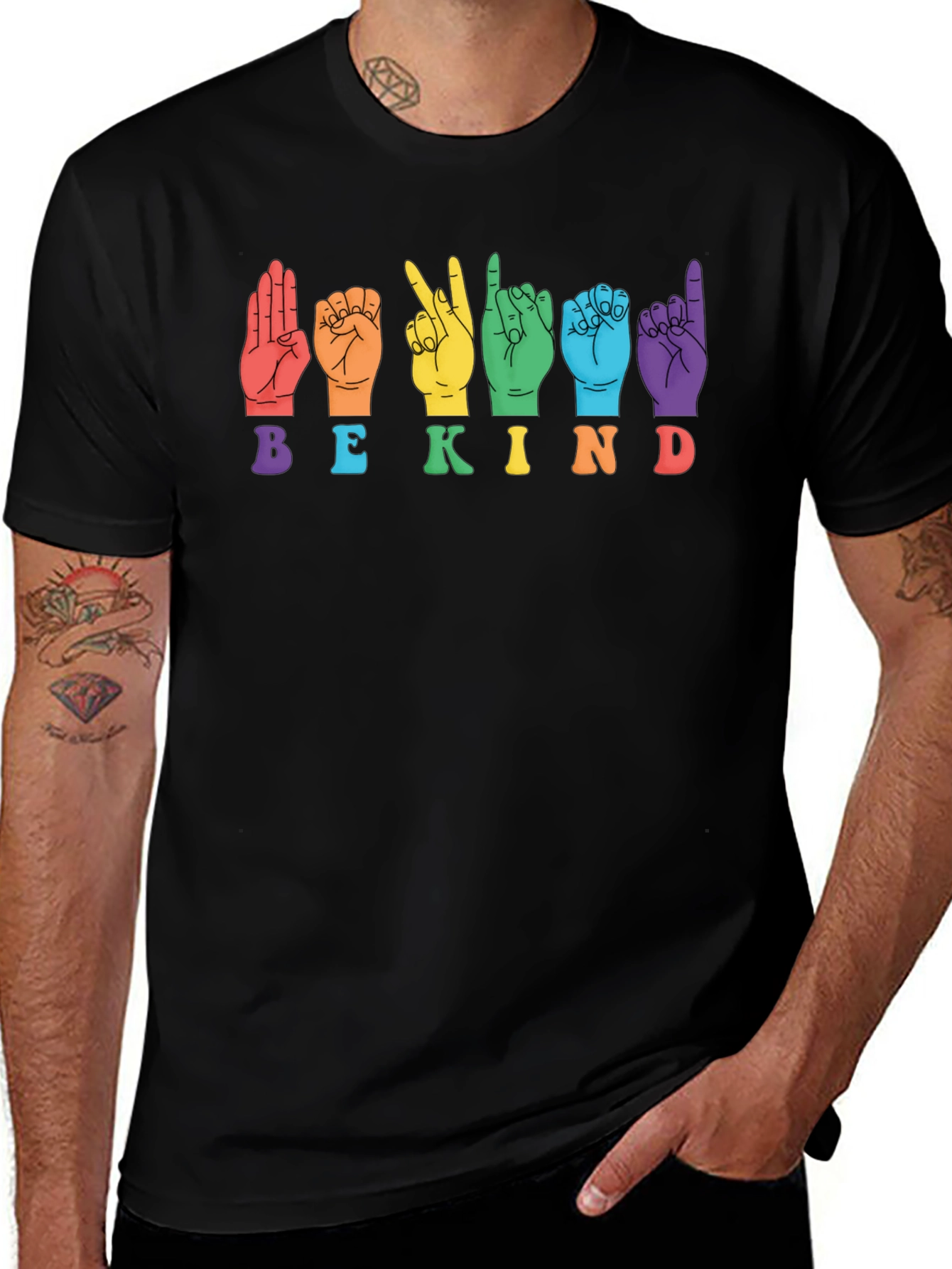 Be Kind Sign Language Graphic T-Shirt