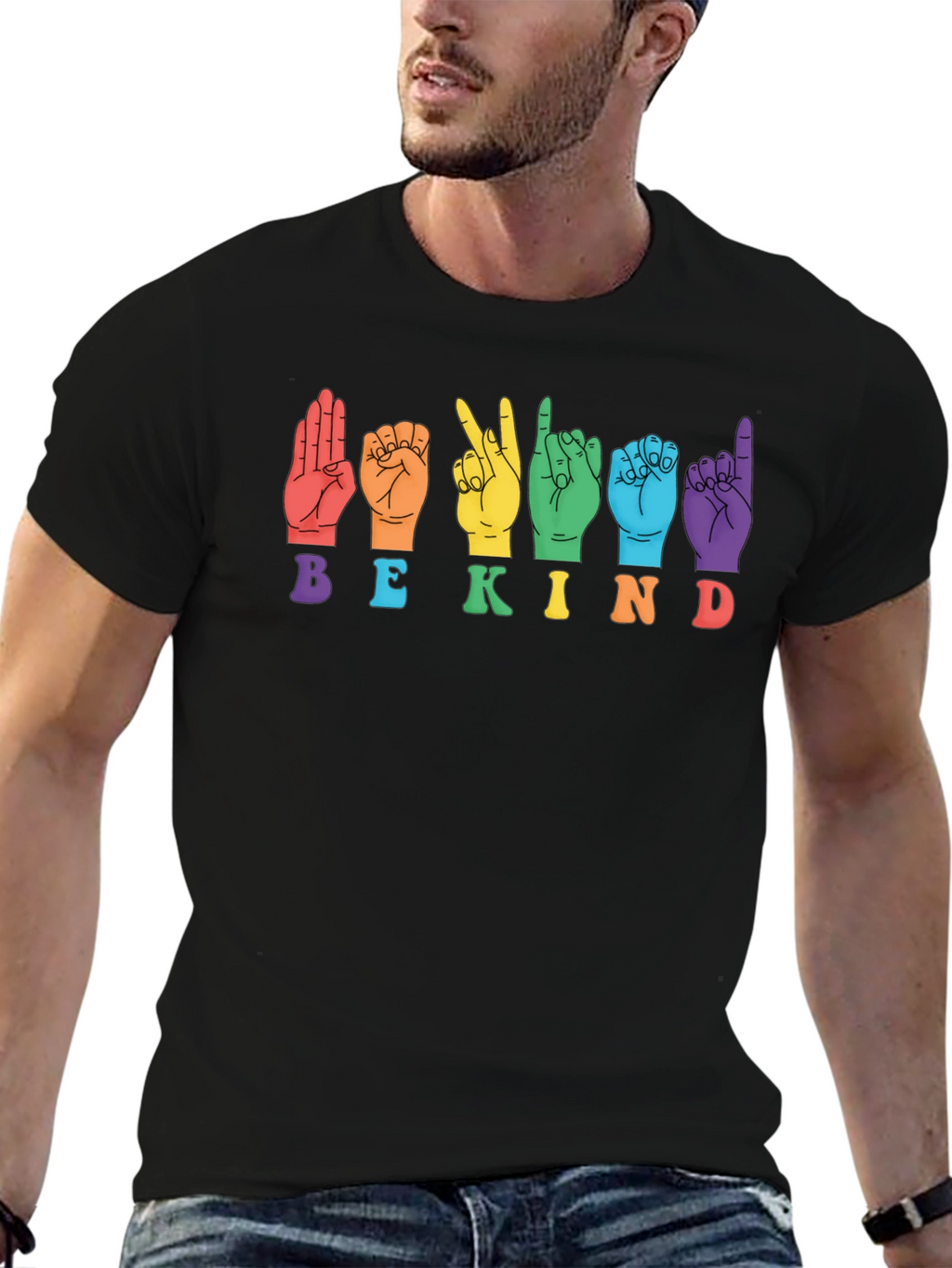 Be Kind Sign Language Graphic T-Shirt