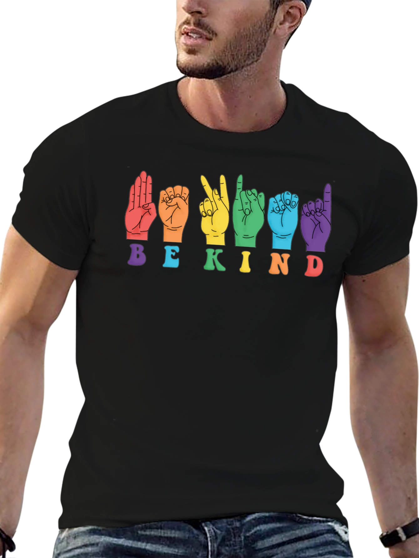 Be Kind Sign Language Graphic T-Shirt